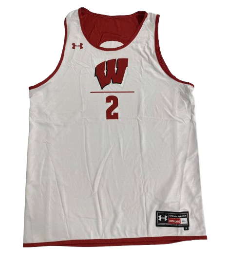 Aleem Ford Wisconsin Basketball Player Exclusive Practice Worn Reversible Practice Jersey (Size XL)