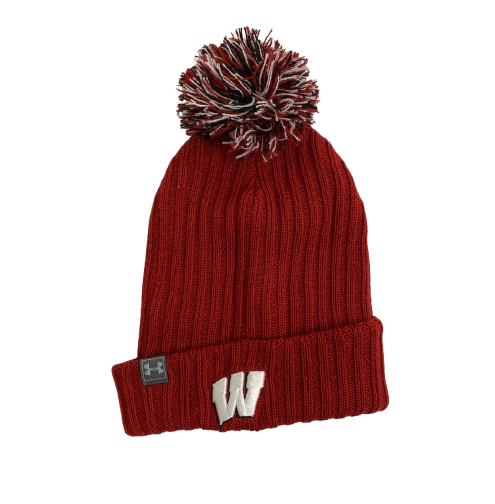 Aleem Ford Wisconsin Basketball Team Issued Set of (3) Beanie Hats