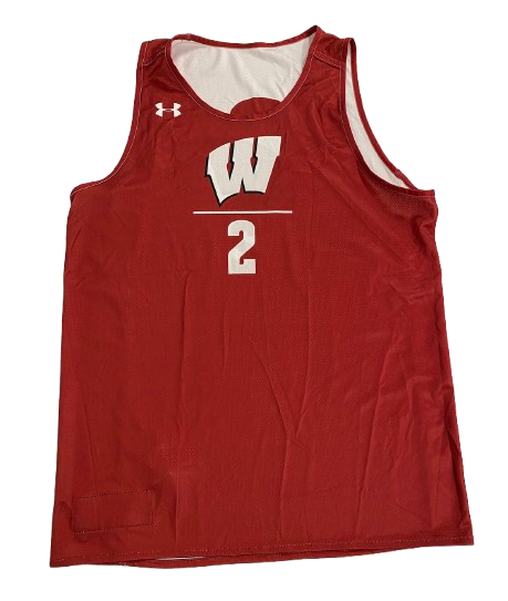 Aleem Ford Wisconsin Basketball Player Exclusive Practice Worn Reversible Practice Jersey (Size XL)