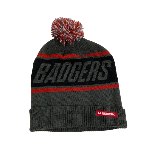 Aleem Ford Wisconsin Basketball Team Issued Set of (3) Beanie Hats