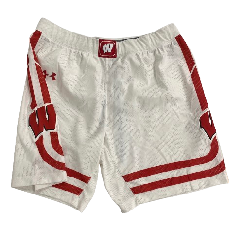 Steven Crowl Wisconsin Basketball 2022 Season Game Worn Shorts (Size XL)
