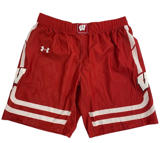 Steven Crowl Wisconsin Basketball 2020 Season Game Worn Shorts (Size XL)