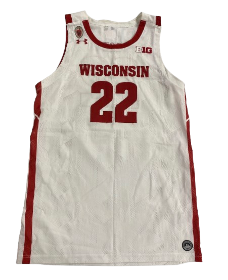Steven Crowl Wisconsin Basketball 2022 Season Game Worn Jersey (Size XL) - PHOTOMATCHED