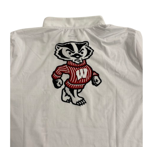 Steven Crowl Wisconsin Basketball Player Exclusive Alternate Pre-Game Warm-Up Quarter-Zip Pullover (Size XXL)