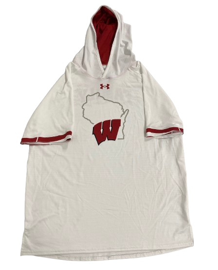 Steven Crowl Wisconsin Basketball Player Exclusive "FAMILY" Pre-Game Warm-Up Short Sleeve Hoodie (Size XXL)