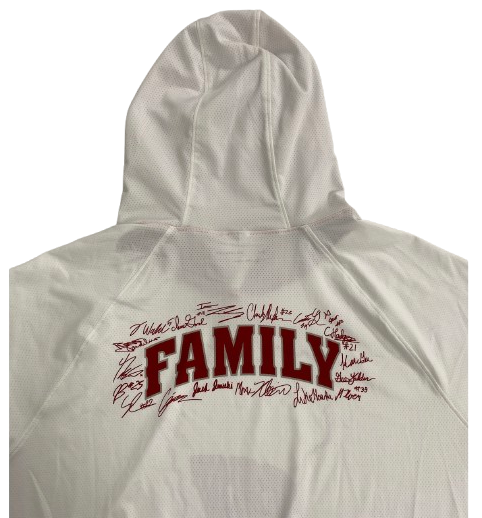 Steven Crowl Wisconsin Basketball Player Exclusive "FAMILY" Pre-Game Warm-Up Short Sleeve Hoodie (Size XXL)