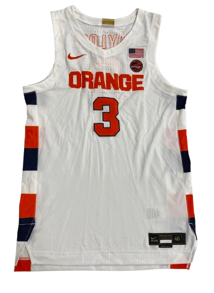 Lucas Taylor Syracuse Basketball 2024-2025 Game Issued Jersey with Gold Elite Tag (Size 46)