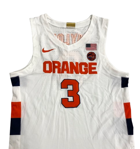 Lucas Taylor Syracuse Basketball 2024-2025 Game Issued Jersey with Gold Elite Tag (Size 46)