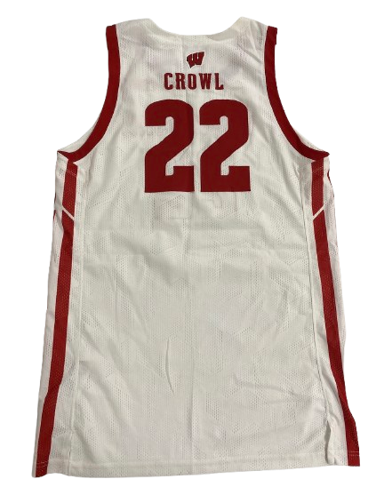 Steven Crowl Wisconsin Basketball 2022 Season Game Worn Jersey (Size XL) - PHOTOMATCHED