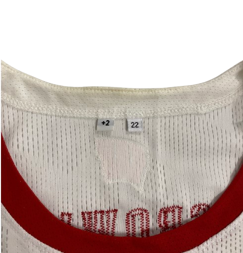 Steven Crowl Wisconsin Basketball 2022 Season Game Worn Jersey (Size XL) - PHOTOMATCHED