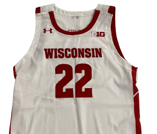 Steven Crowl Wisconsin Basketball 2022 Season Game Issued Jersey (Size XL)