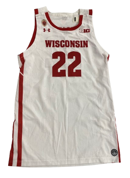 Steven Crowl Wisconsin Basketball 2020 Season Game Worn Jersey (Size XL) - PHOTOMATCHED