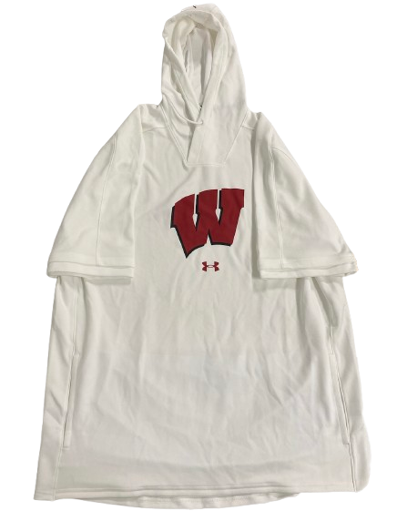 Steven Crowl Wisconsin Basketball Team Issued Short Sleeve Hoodie (Size XLT)