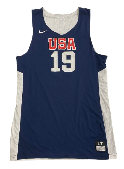 D.J. Carton Team USA Player Exclusive Reversible Practice Jersey (Size LT)