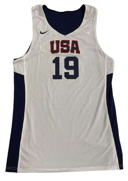 D.J. Carton Team USA Player Exclusive Reversible Practice Jersey (Size LT)