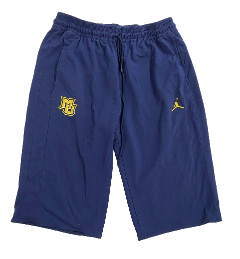 D.J. Carton Marquette Basketball Player Exclusive 3/4 Length Sweathorts (Size L)