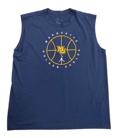 D.J. Carton Marquette Basketball Player Exclusive Workout Tank (Size XL)
