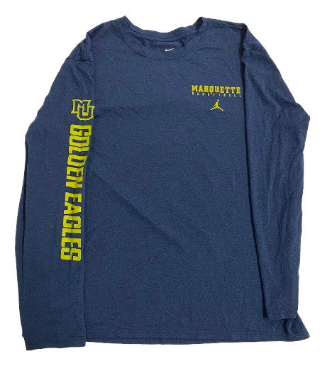 D.J. Carton Marquette Basketball Player Exclusive Long Sleeve Shirt (Size XL)