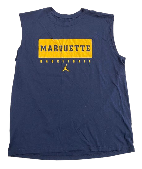D.J. Carton Marquette Basketball Player Exclusive Workout Tank (Size XL)