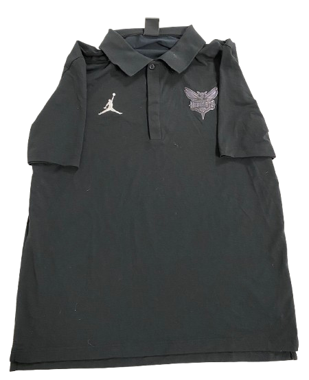 D.J. Carton Charlotte Hornets Player Exclusive Jordan Polo Shirt (Size L)
