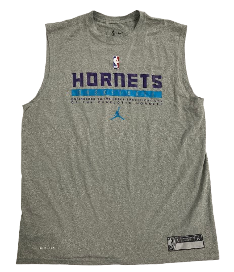 D.J. Carton Charlotte Hornets Player Exclusive Jordan Workout Tank (Size L)