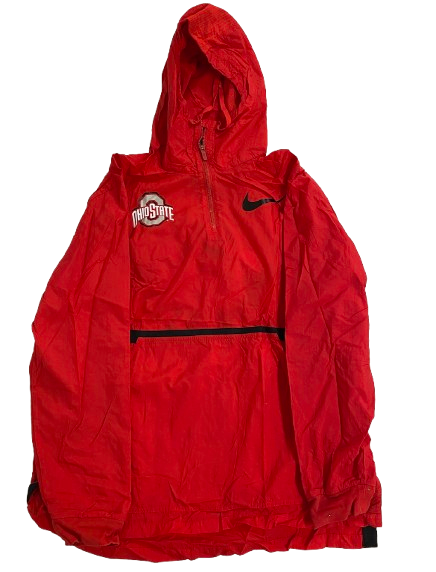 D.J. Carton Ohio State Basketball Player Exclusive Quarter-Zip Windbreaker Jacket (Size XL)
