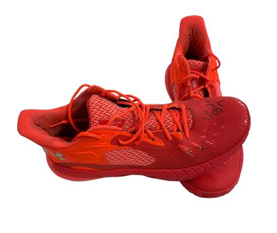 Steven Crowl Wisconsin Basketball Signed & Inscribed "Go Badgers" Game Worn Shoes (Size 14)