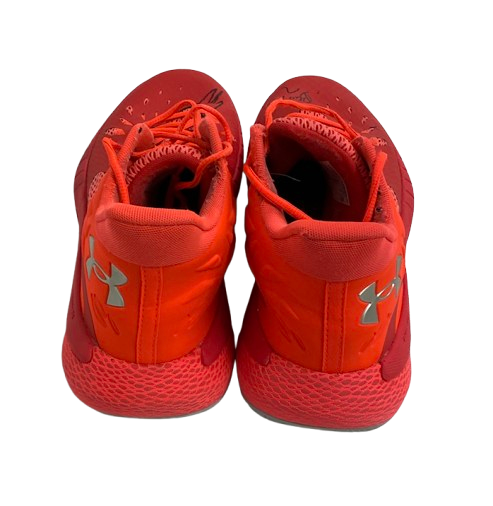 Steven Crowl Wisconsin Basketball Signed & Inscribed "Go Badgers" Game Worn Shoes (Size 14)