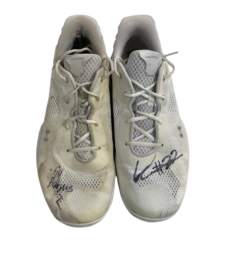 Steven Crowl Wisconsin Basketball Signed & Inscribed "Go Badgers" Game Worn Shoes (Size 14)