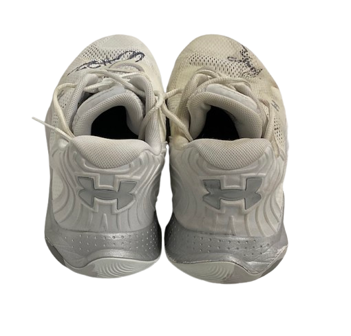 Steven Crowl Wisconsin Basketball Signed & Inscribed "Go Badgers" Game Worn Shoes (Size 14)
