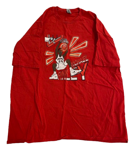Steven Crowl Wisconsin Basketball Exclusive "Michael Finley Jersey Retirement Ceremony - 2/20/22" T-Shirt (Size XXL)