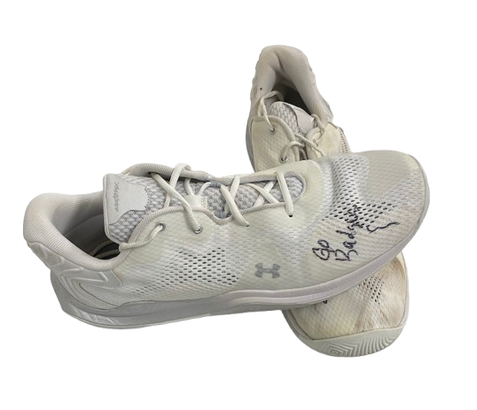 Steven Crowl Wisconsin Basketball Signed & Inscribed "Go Badgers" Game Worn Shoes (Size 15)