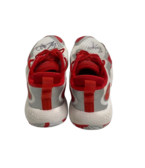 Steven Crowl Wisconsin Basketball Signed & Inscribed "Go Badgers" Game Worn Shoes (Size 15)