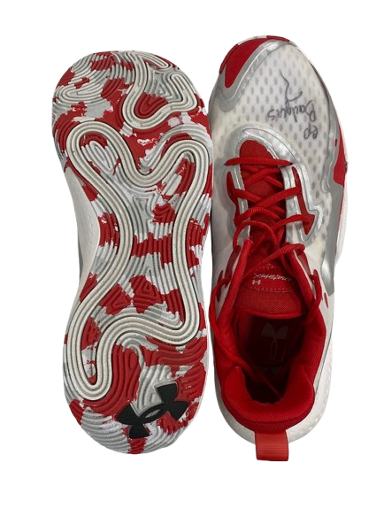 Steven Crowl Wisconsin Basketball Signed & Inscribed "Go Badgers" Game Worn Shoes (Size 15)