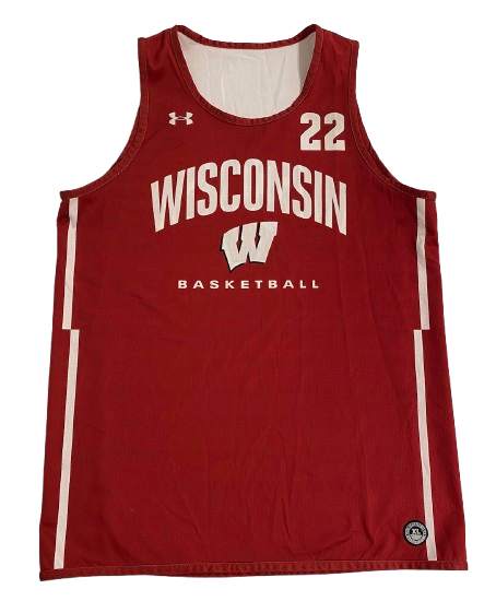 Steven Crowl Wisconsin Basketball Player Exclusive Practice Worn Reversible Practice Jersey (Size XL)