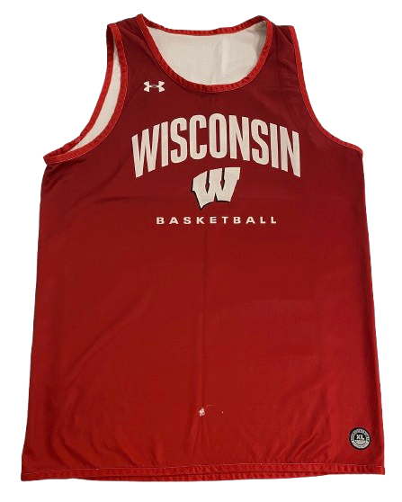 Steven Crowl Wisconsin Basketball Player Exclusive Practice Worn Reversible Practice Jersey (Size XL)
