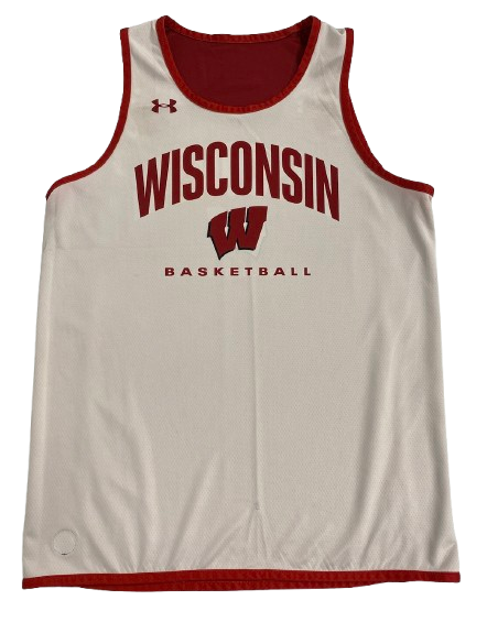 Steven Crowl Wisconsin Basketball Player Exclusive Practice Worn Reversible Practice Jersey (Size XL)