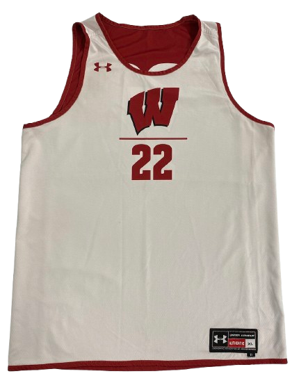 Steven Crowl Wisconsin Basketball Player Exclusive Practice Worn Reversible Practice Jersey (Size XL)