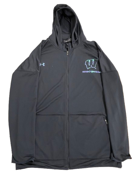 Steven Crowl Wisconsin Basketball Team Issued Jacket with Reflective Logos (Size XXL)