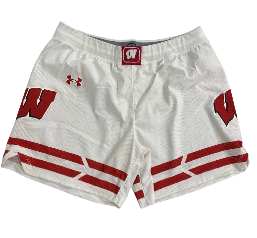 Steven Crowl Wisconsin Basketball 2023 Season Game Worn Shorts (Size XL)