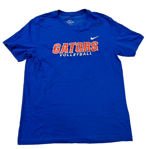 Elli McKissock Florida Volleyball SIGNED Player Exclusive Workout Shirt (Size L)