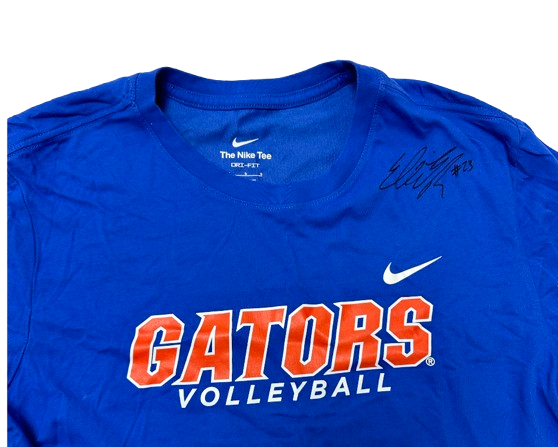 Elli McKissock Florida Volleyball SIGNED Player Exclusive Workout Shirt (Size L)