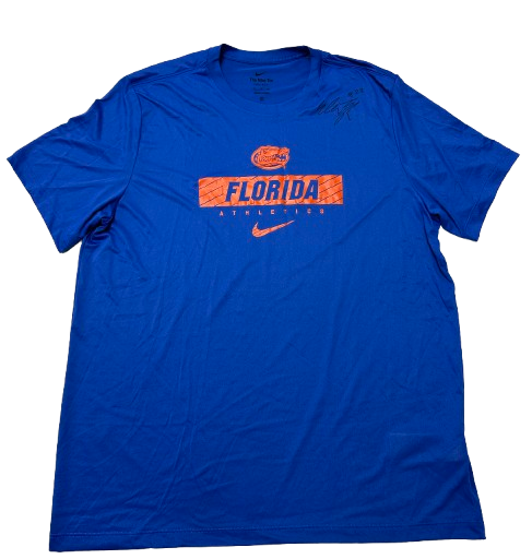 Elli McKissock Florida Volleyball SIGNED Team Issued Workout Shirt (Size XL)