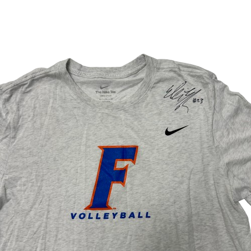 Elli McKissock Florida Volleyball SIGNED Player Exclusive Workout Shirt (Size XL)