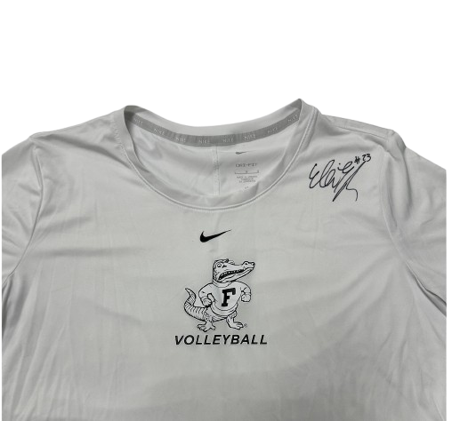 Elli McKissock Florida Volleyball SIGNED Player Exclusive Workout Shirt (Size L)