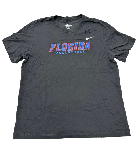 Elli McKissock Florida Volleyball SIGNED Team Issued Workout Shirt (Size XL)
