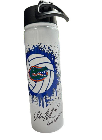 Elli McKissock Florida Volleyball SIGNED Team Issued Signed & Inscribed "Go Gators" Water Bottle