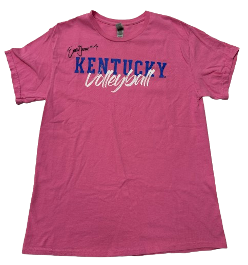 Emma Grome Kentucky Volleyball SIGNED Player Exclusive "Breast Cancer Awareness Match" Pre-Game Warm-Up Shirt (Size M)