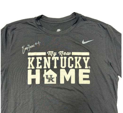 Emma Grome Kentucky Volleyball SIGNED Player Exclusive "KENTUCKY HOME" Workout Shirt (Size L)