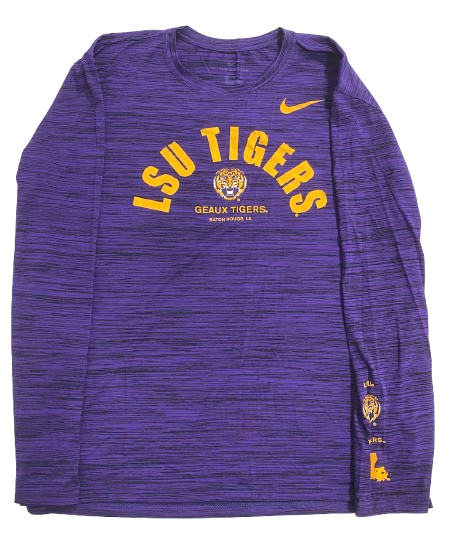 Darius Days LSU Basketball Team Issued Long Sleeve Shirt (Size XL)
